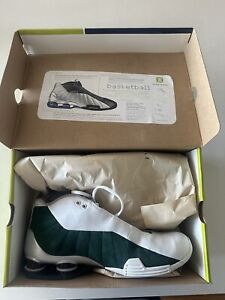 Nike Shox BB4 - Size 11.5 - White / Met Silver - Deep Forest - 330009 107 - Used