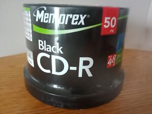 Memorex Black Recordable CD-R 700MB 80 Min 50 Pack Sealed Free Shipping