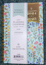 2024-2025 Day Designer W/M Flower Field Mint Planning Calendar (3-5/8