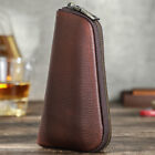 1 Pipe Cow Leather Smoking Tobacco Pipe Pouch Case Lighter Bag Portable Travel
