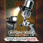 ATOMX20 HVLP Spray Gun Auto Paint For Cars Primers Details w/ FREE GUNBUDD LIGHT