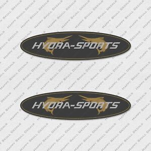 HYDRA SPORTS BOAT LOGO OVAL DECALS STICKERS Set of 2 6