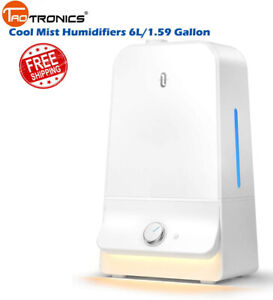 TaoTronics TT-AH025 Cool Mist Humidifiers for Bedroom With Night Light FD06_W