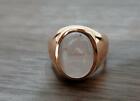 Rose Quartz Ring 925 Solid Sterling Silver Yellow Gold Fill Ring Natural Stone