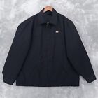 Vtg Dickies Eisenhower Jacket Men's XL Black Full Zip Quilt Lined Pockets Work