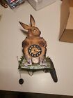 Antique Germany Rabit Bunny Cuckoo Clock Sprague Moving Eye & Ear H Eule