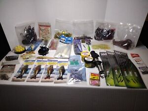huge fishing lure lot With Soft And Hard Tackle Rigs Hooks Cap Light Vtg And New