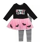 Counting Daisies Girl's Spooky Vibes 2-Piece Halloween Tutu & Legging Set 4T NWT
