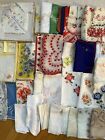 45 Vintage Hankies Handkerchief Lot - Wedding Floral Valentine Xmas