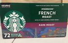 Starbucks French Roast Coffee K-Cups 72 ct - Dark Roast Keurig - Free Ship