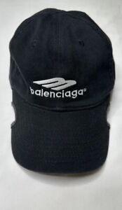 Balenciaga 3B “Bite” Black Adjustable Hat Size Medium (M) Authentic Balenci Cap
