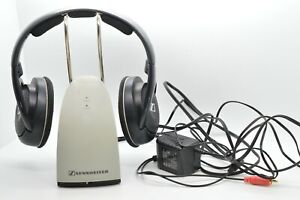 Sennheiser HDR120 On-Ear Wireless RF Headphones w/TR120 Charging Cradle Tested!