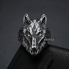 Cool Mens Stainless Steel Viking Fenrir Wolf Head Ring For Men Size 7-15 Gift