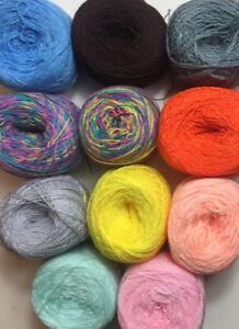 Crystal Lace yarn. 51 Colors, Acrylic/Rayon 3.5oz.900 yds each.1 set 2 ball