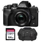 Olympus OM-D E-M10 Mark IV Mirrorless Camera with 14-42mm, 64GB and Bag (Black)