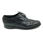 Florsheim Mens 351078 Black Leather Oxford Dress Shoes Lace Up Almond Toe 9.5 D