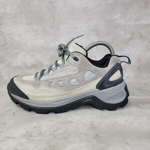 LL Bean Hiking Shoes Womens Size 7.5 Gray Leather Suede Rugged