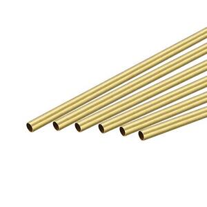 6pcs Brass Round Tube 3.5mm OD 0.25mm Wall Thickness 300mm Length Pipe Tubing