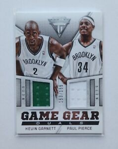 2013-14 Titanium Game Gear Dual Patch Kevin Garnett Paul Pierce 153/155 #7 Nets