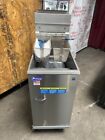 40 LB Pitco Frialator 40D Nat Gas Deep Fryer 2 Baskets Stainless On Wheels #2250