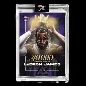 LeBron James 2023-24 TOPPS NOW Basketball Card LJ-40K 40,000 Pts Lakers ENCASED