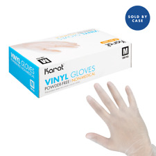 Karat Vinyl Powder-Free Gloves (Clear) - Medium - 1,000 ct, FP-GV1007
