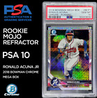 Ronald Acuna Jr MOJO ROOKIE REFRACTOR 2018 Bowman Chrome Mega Box 💎  PSA 10