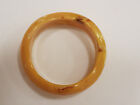 Vintage Wide Marbled Swirled Butterscotch Amber Bangle Bracelet Golden Yellow
