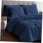New Listing Comforter Set - 7 Pieces Pintuck Bed in A Bag - Comforters Size - King Navy