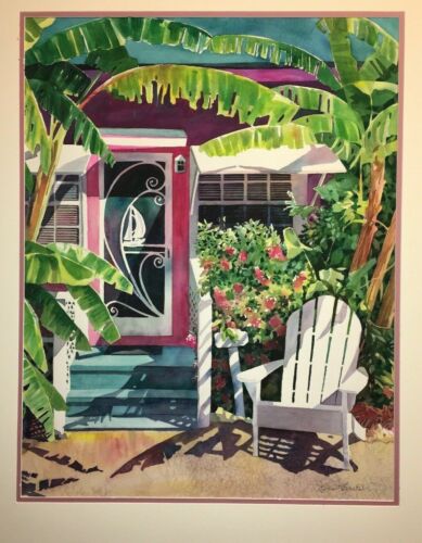 Lynn Ferris Original Watercolor Painting, Fine Art, Conch Cottage
