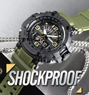 SKMEI Men Quartz Watches Military Sport Watch Large Dial  LED Digital Wristwatch