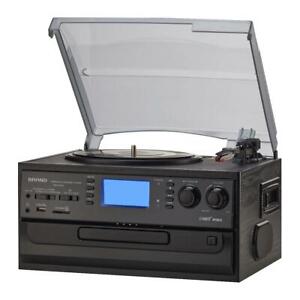 10-in-1 Record Player Turntable,Vinyl CD Cassette to MP3 USB/SD Encoding Convert