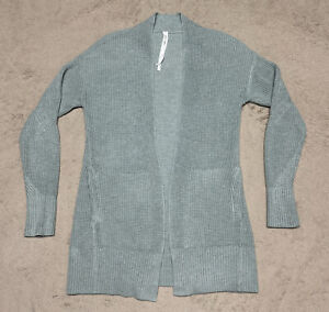 Lululemon Sweater Womens XS/S Cashlu Cahmere Blend Knit Wrap Cardigan Sage Green