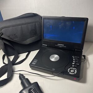 Audiovox D1817 Black 8”LCD Monitor & Portable MP3 DVD Player Tested No Battery