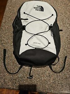 The North Face Jester Backpack White And Black Computer Bag TNF Flexvent EUC