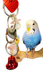 1742 HEART MIRROR BIRD TOY parrot cage toys cages parakeet cockatiel parrotlet