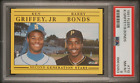 1991 Fleer 2nd generation stars Ken Griffey Barry Bonds card #710 PSA NM-MT 8