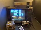 Nintendo nes console W 6 Games Zapper Mario Duck hunt & 13” CRT TV Works 👀