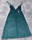 Victoria Secret dark green lace sweetheart top sleeveless lace up back lingerie