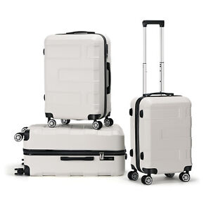 3 PCS Modern Travel Trolley TSA Luggage Set, 20