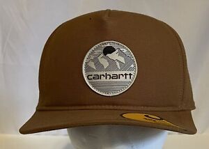 Carhartt Canvas Adjustable Mountain Patch Hat Brown Men's One Size NEW Trucker