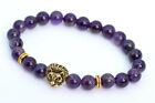 8MM Deep Purple Amethyst Bracelet Grade AAA Natural Round Gemstone Beads 7