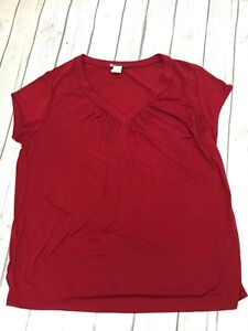 One Clothing * Red V-neck Top * 2X * Cute