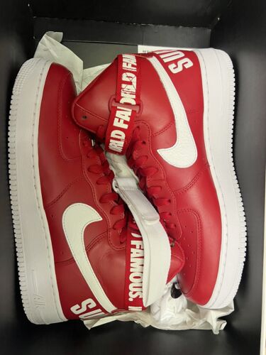 Size 11 - Nike Air Force 1 High SP x Supreme Red 2014 Condition As Is See pics