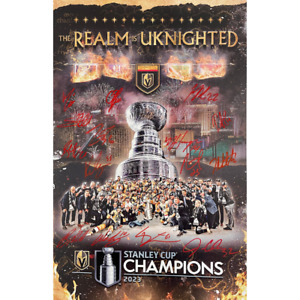Vegas Golden Knights Team Signed 11x17 Game Day Poster #D/12 Photo Stanley Cup
