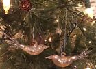 Pair of Mercury Glass Bird Ornaments ~ Christmas ~ Wedding