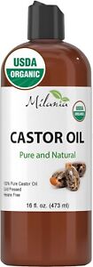 Premium Organic Castor Oil - 100% Pure and Hexane-Free Cold-Pressed Beauty