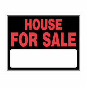 Hillman 839936 8-Inch x12-Inch Plactic, House for Sale Sign with Fill-in
