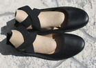 Mossimo Supply Company Ballet Flats Woman Size 8 Black Jane Elastic Ankle Wrap