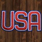 USA Letters Embroidered Patch — Iron On